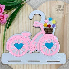 CABIDE PORTA LAÇOS BIKE ROSA BEBÊ - UNIDADE