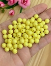 BOLA PLÁSTICA LEITOSA AMARELO 8MM - LEI802 - 20 GRAMAS