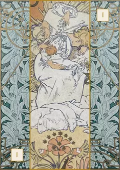 CARTAS DEL ORACULO ALFONS MUCHA DE LO SCARABEO ORIGINALES IMPORTADAS ITALIANAS ART NOUVEAU