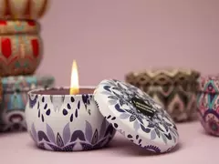 Vela Aromática en Lata Mandala - Tienda Esoterica Online en Buenos Aires ARGENTINA CABA Comprar Cartas Mazos Tarot Cursos Lecturas