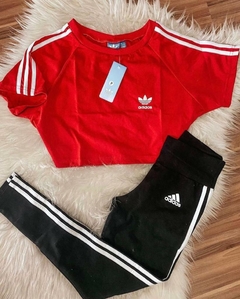 CONJUNTO ADIDAS CROPPED + LEGGING - AED OUTLET