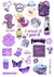 Stickers violetas plancha A4