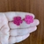 Brinco Flor rosa glitter - comprar online