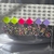 Brinco Flor flocos neon + lilás - comprar online