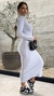 Vestido Midi Feminino em Ribana Premium Gola Média - Lolli Chic Shop