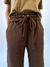 Imagem do Calça Feminina de Moletom Peluciado Wide Leg com Elástico e Bolsos Frontais