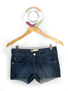 Shorts jeans lavagem escura Daslu Girl Tam 16 como novo