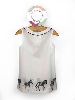 Vestido em algodão zebra Janie and Jack Tam 2 como novo - comprar online