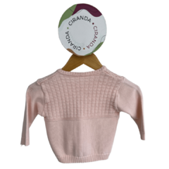 Tricot Rosa com botão pérola 6-9 meses - comprar online