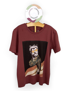 Camiseta de algodão vinho - Reserva - Tam 10 - Usado em bom estado