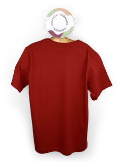 Camiseta de algodão bordô Brooksfield Tam 8 Usado em bom estado - comprar online