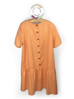 Vestido de algodão laranja com estampa tamborzinho Fábula Tam 10 Como novo - comprar online