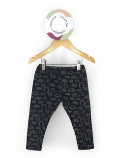 Calça azul marinho com estampa tatu - Zara Tam 3/4 usado em bom estado