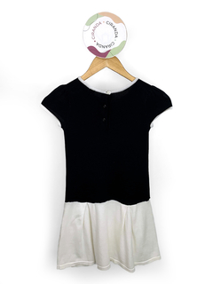 Vestido em tricot com elastano preto e branco Janie and Jack Tam 6 usado em bom estado - comprar online