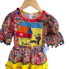 Vestido São João Bicho Brasil 4 anos na internet