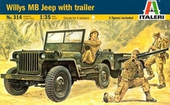 Kit Italeri - Willys MB Jeep With Trailer - 1:35 - 0314
