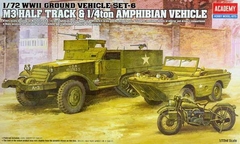 Academy - 13408 - M3 Half Track & 1/4ton Amphibian Vehicle - 1:72