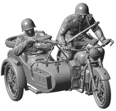 Kit Zvezda - Soviet Motorcycle M-72 with Side Car and Crew - 1:35 - 03639 na internet