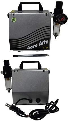 Mini Compressor Aero Arte Sem Óleo Aerografo Pintura Biomec na internet