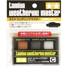 Tamiya - 87085 - Weathering Master C set - Orange rust, Gun Metal, Silver