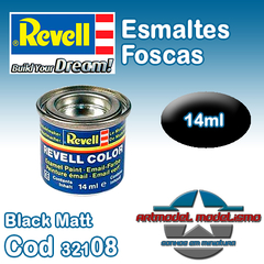 Tinta Esmalte Revell - 32108 - Black Matt (Email Color)
