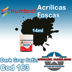 Humbrol Acrílica - 163 - Dark Grey Satin - 91627C