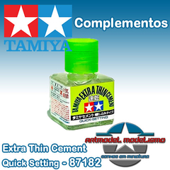 Tamiya - 87182 - Extra Thin Cement Quick Setting (cura Rápida)