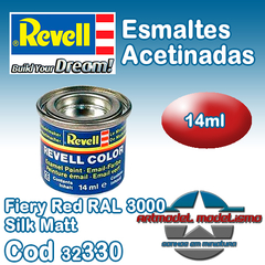 Tinta Esmalte Revell - 32330 - Fiery Red RAL 3000 Silk Matt (Email Color)