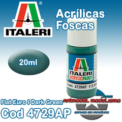 Tinta Acrílica Italeri - 4729AP - Flat Euro I Dark Green - FS34092