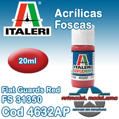 Tinta Acrílica Italeri - 4632AP - Flat Guards Red - FS31350