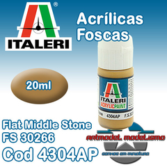 Tinta Acrílica Italeri - 4304AP - Flat Middle Stone - FS30266