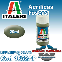 Tinta Acrílica Italeri - 4852AP - Flat Military Green - FS34098