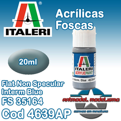 Tinta Acrílica Italeri - 4639AP -  Flat Non Specular Interm Blue - FS35164
