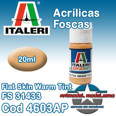Tinta Acrílica Italeri - 4603AP - Flat Skin Warm Tint - FS31433