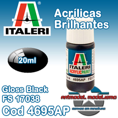 Tinta Acrílica Italeri - 4695AP - Gloss Black - FS 17038