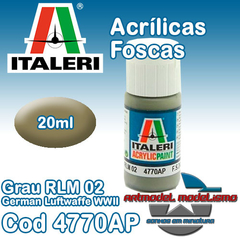 Tinta Acrílica Italeri - 4770AP - Grau RLM 02 - FS24226