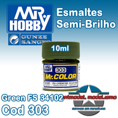 MrColor - 303 - Green Semi-Gloss FS 34102 - MrHobby - Gunze