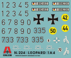 Italeri - Leopard 1A4 Sére Limitada 1198/2500 - 0224 - 1:35 - ArtModel Modelismo