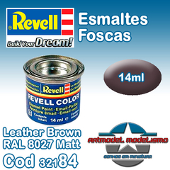 Tinta Esmalte Revell - 32184 - Leather Brown RAL 8027 Matt (Email Color)
