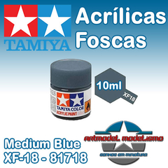 Tamiya - XF-18 - Medium Blue (Azul Médio) - 81718