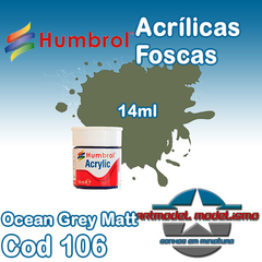 Humbrol Acrílica - 106 - Ocean Grey Matt (Cinza Oceano) - 122625C