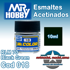 MrColor - 018 - RLM 70 Black Green - MrHobby - Gunze