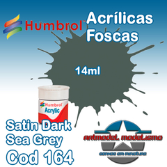 Humbrol Acrílica - 164 - Satin Dark Sea Grey - 111727C
