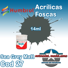 Humbrol Acrílica - 27 - Sea Grey Matt (Cinza Mar) - 150427C