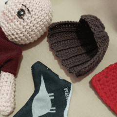 Muñec@ tejid@ crochet con bolsa camita M1 /Amigurumi - tienda online