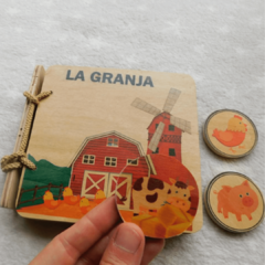 Libro de madera con encastre /LA GRANJA 24+ - comprar online