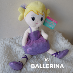 Muñeca Ballerina de peluche 16" - eydebebes