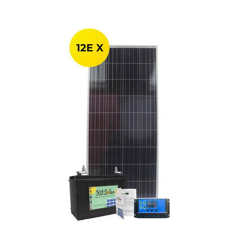 Kit Solar Con Panel 100w Fotocontrol Bateria De 65a Usb 12d