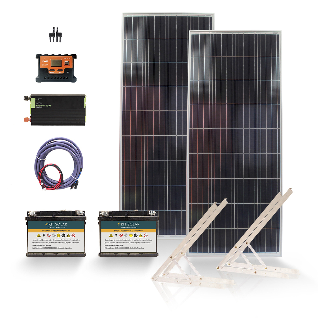Panel solar de 1000w más sistema inversor 220v Carga de la red