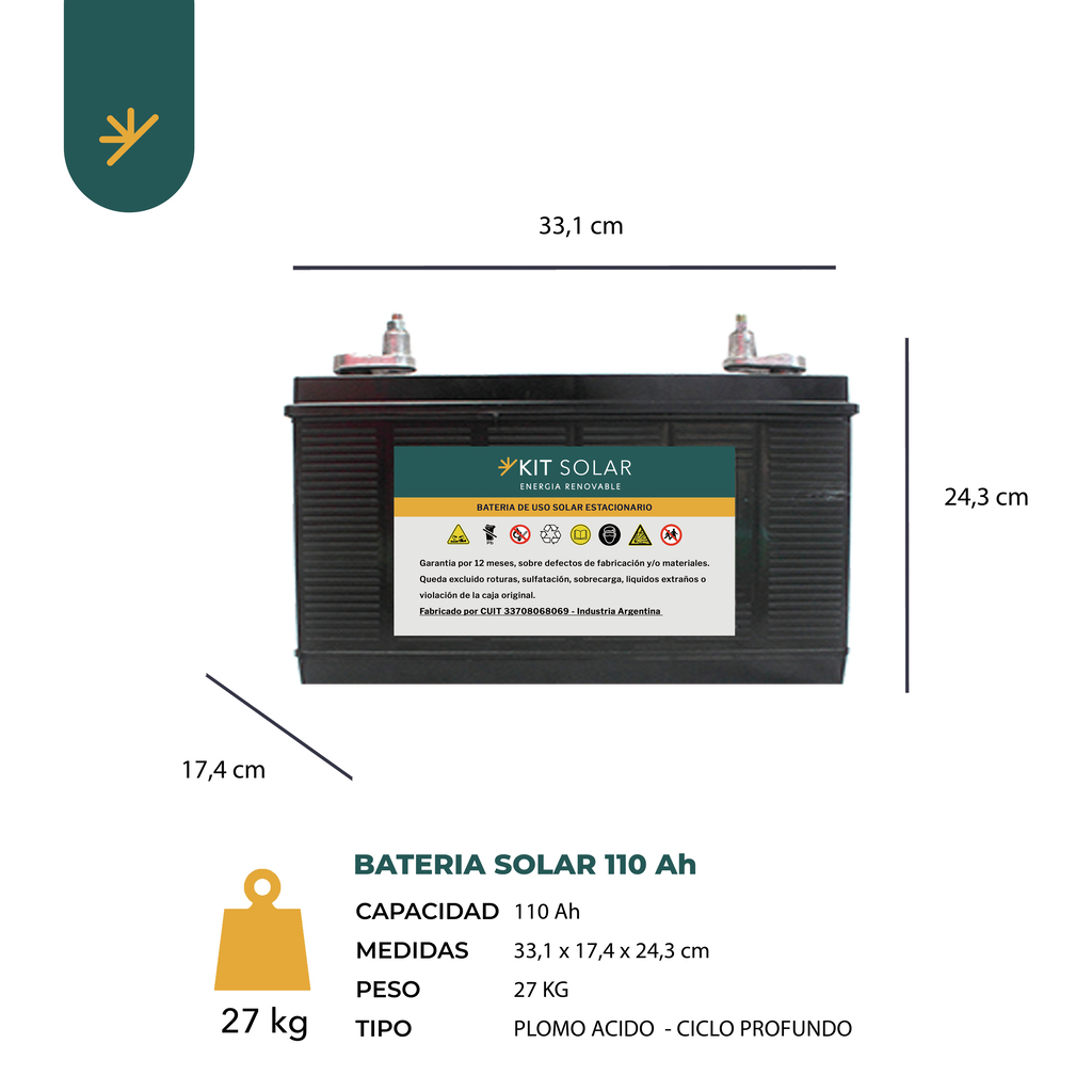Kit Solar Portátil Autoinstalable 12E - Kit Solar